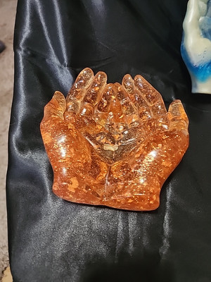Large Beautiful Life Size Hands Bowl Made Of Resin Multiple Colors Available