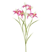 Artplants Plastik Zweig Lilie Plomix, Dunkelrosa, 65Cm