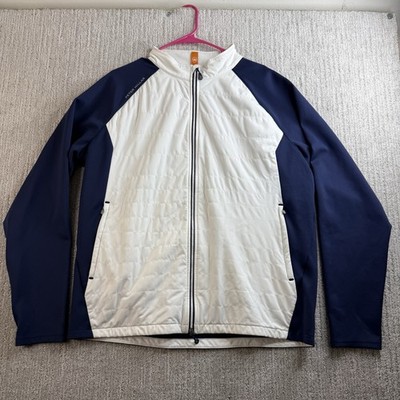 Peter Millar Hyperlight Merge Jacket Men s Size XL White Navy Golf