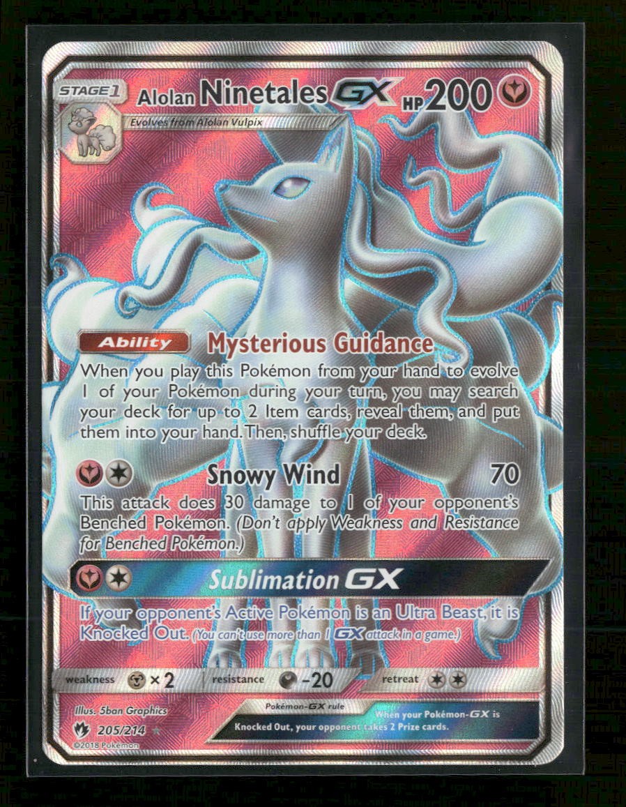 SM - Lost Thunder Alolan Ninetales GX (Full Art) #205/214