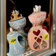 Ballerina Bear Ballet Music Box Figurine w/ Vanity Mirror, Pink Brown