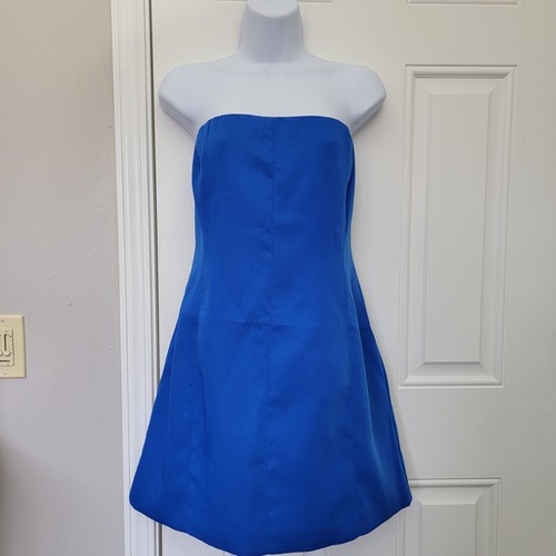 NWT Meshki Cobalt Blue Maci Strapless Mini Dress Back Zip Party Size XXL - Picture 3 of 15