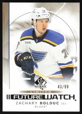 2024-25 SP Authentic Future Watch Limited Gold Rookie Zachary Bolduc /99 Blues