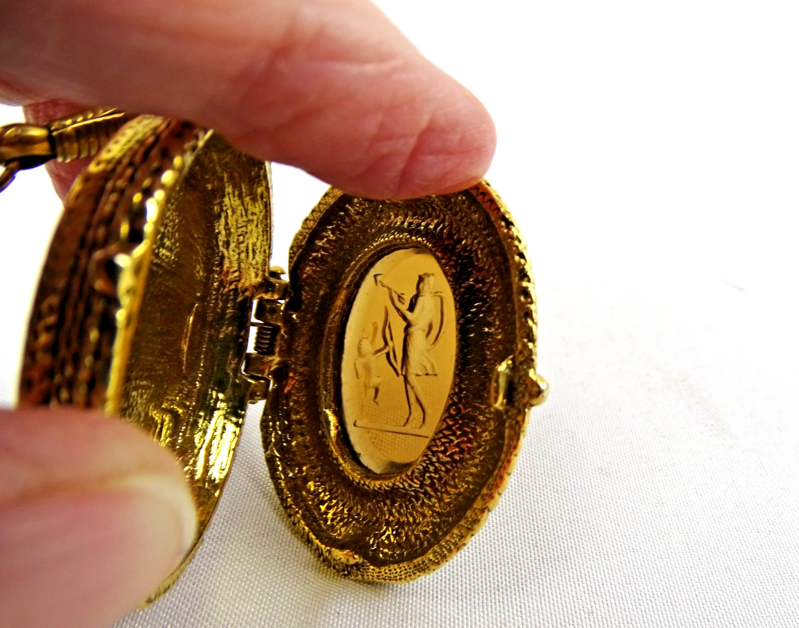 Goldette empty Solid Perfume Pendant Necklace Int… - image 3