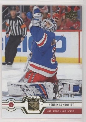 2019-20 Upper Deck UD Exclusives 63/100 Henrik Lundqvist #90 HOF a3z