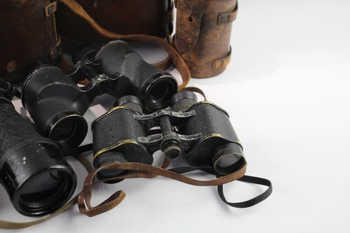 Assorted Vintage Military Binoculars Inc REL / Canada, Ross & Bausch & Lomb Etc - Picture 5 of 5