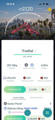 Pokemon Go Legendär Yveltal ( Normal ) ( Hintergrund Go Fest 2026 )