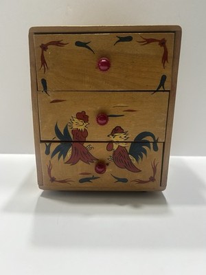 1950s Fred Robert s Wooden Spice Box With 3 Drawers