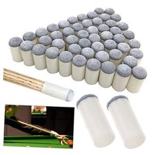 50 Pcs 13 mm Billiard Pool Cue Tips Slip-on Cue Tips Replacements, Cue Tips
