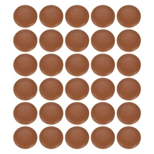 30pcs PU Leather Covered Button 18mm Metal Shank Round Button, Light Brown