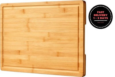 Tabla de cortar de bambú para cocina, tabla grande de madera para embutidos