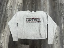 Y2k Arkansas Razorbacks Crewneck Cropped Sz M College