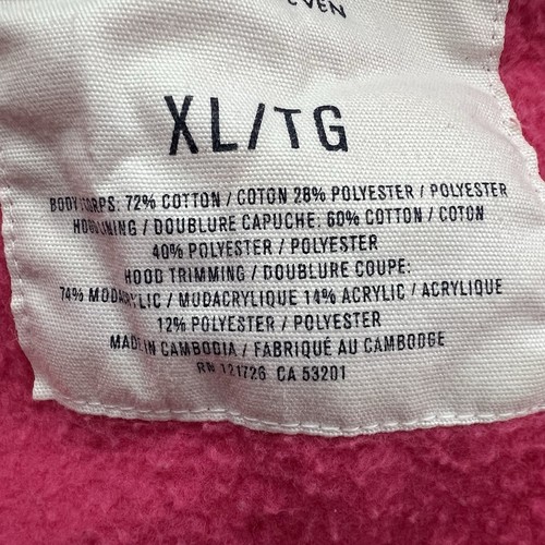 Aeropostale Jacke Damen XL Pink Y2K Bling Fell gefüttert Hoodie Full Zip Logo Aero - Bild 6 von 12