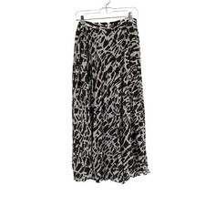 Maeve Anthropologie NWT Hildi black white pleated maxi skirt Medium