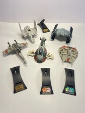 Vtg Micro Machines Star Wars Action Fleet LOT Of 5 Figures 1 Stand 3 Bases 1995
