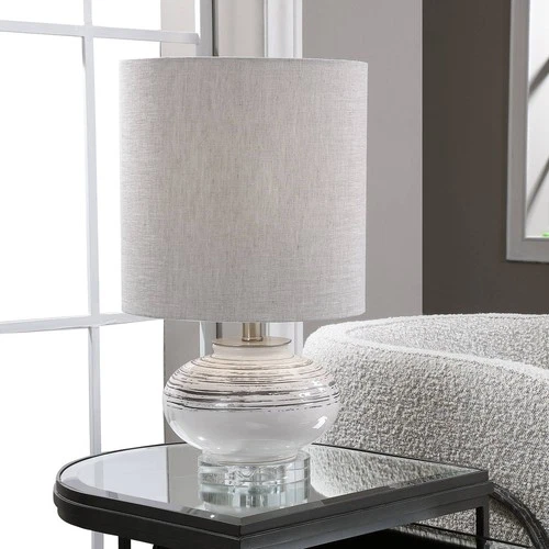 Modern Accent Table Lamp 22 1/2" High Off-White Bronze Ceramic for Living Room - Picture 6 of 6