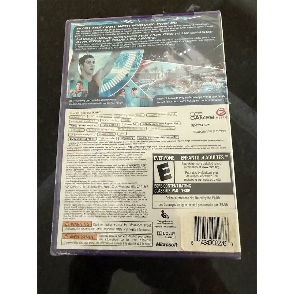 Michael Phelps: Push the Limit Xbox 360 Kinect Sports Game E Rating - Image 2 of 2