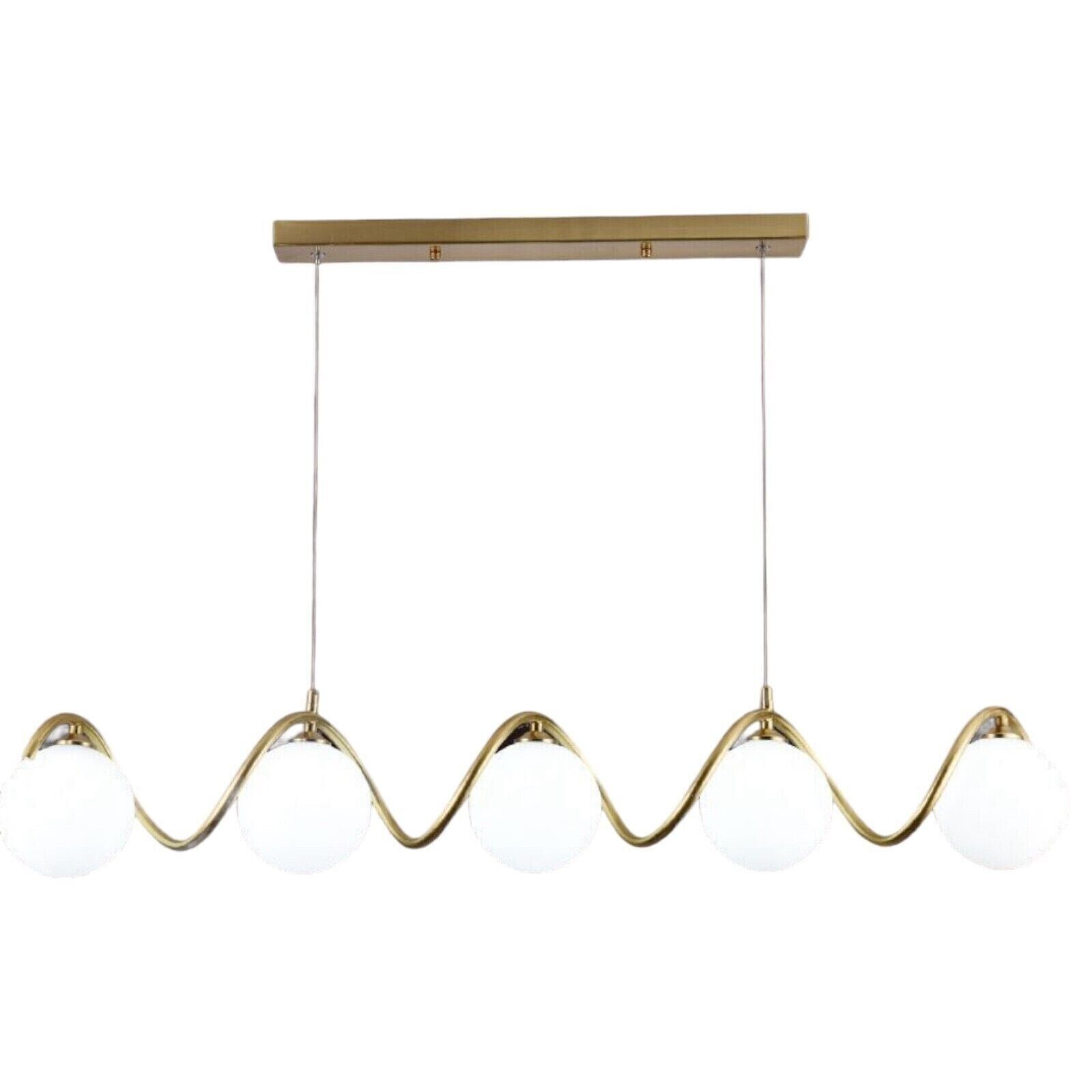 Lampadario Moderno Bronzo 5 Sfere Vetro G9 | Illuminazione Interni