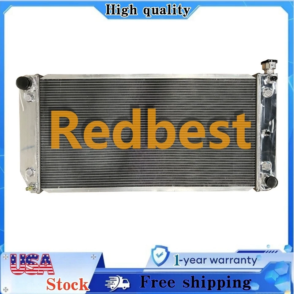 Radiador de aluminio de 3 filas para camioneta Chevy/GMC C/K 1500 2500 3500 1988-1993 6,2 L V8 Foto 2 de 4