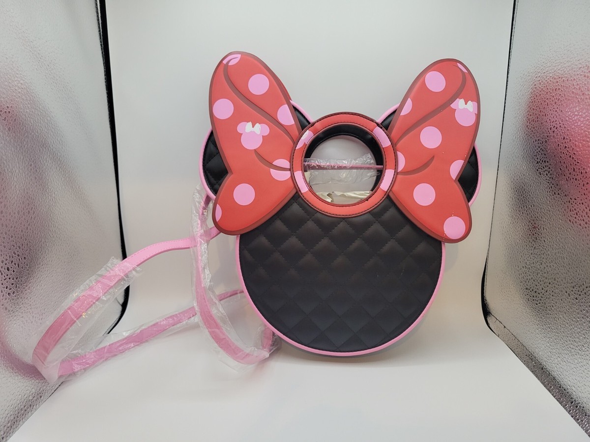 Disney×Loungefly ミニーショルダーバッグ Loungefly】Disney ミニーちゃん リボン型 クロスボディバッグ