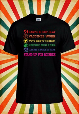 Stand Up For Science Earth Not Flat Herren Damen Trägershirt Tank Top Unisex T-Shirt 2785