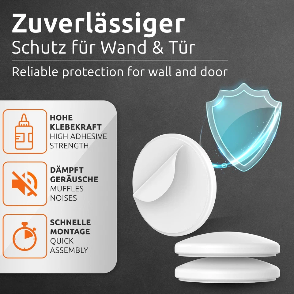 12x Türpuffer Türstopper selbstklebend Tur-Wand-Gummi-Anschlag-Puffer 40mm - Bild 2 von 4