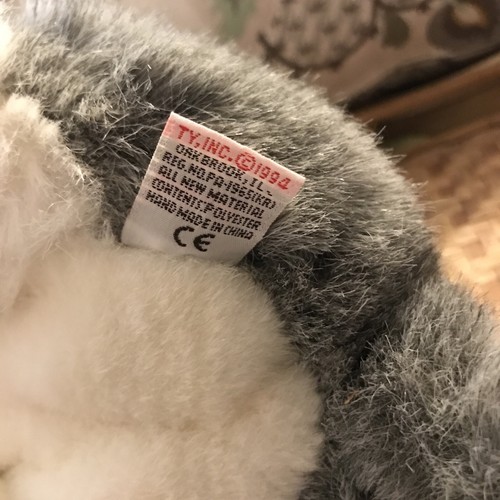 TY 1994 Dakota der grauweiße Husky Plüsch 9 Zoll - Bild 8 von 8