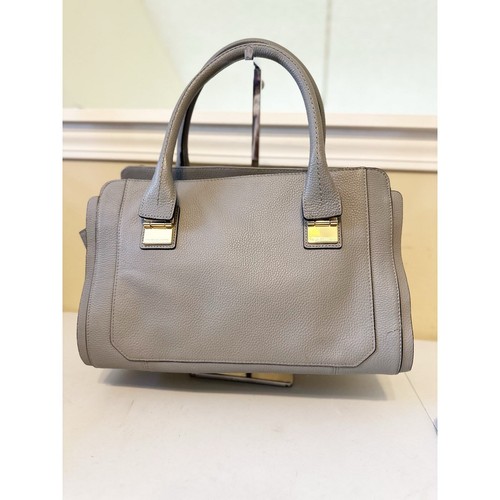Vince Camuto Bag Genuine Leather Gray Satchel Structured Tote Quiet Luxury - Picture 8 of 15