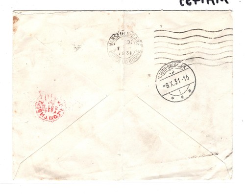 INDOCHINA 1937 Cover Saigon *AIR ORIENT* Controle/Avion RED CACHET Geneva MA1495 - Picture 9 of 9