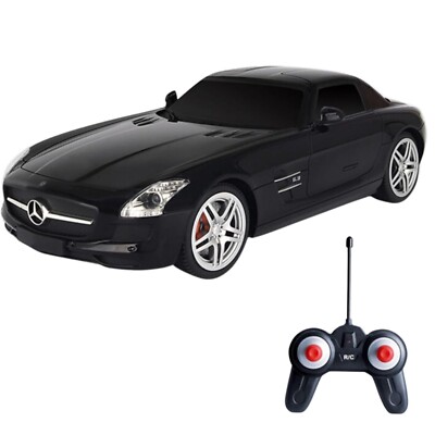 RASTAR RC Car Licensed Mercedes-Benz SLS AMG 1:24 Scale Remote Control Car-Black