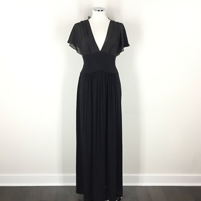 slim fit dress slacks Women Size 10 BCBG Black Tulle Tiered NWT Gown – VIDA STYLE SHOP main image 1