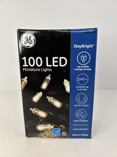 GE 100 StayBright LED Miniature Warm White Christmas String Lights 4