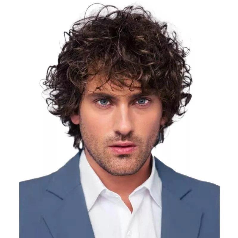From straight to curly hair men sales