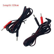 2 X Electrode Lead Wires Jack 2.35mm Plug 2.0mm Replacement Cables for TENS BT