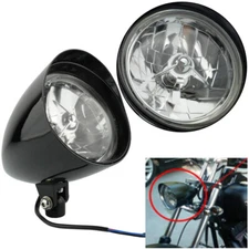 5.75" Bullet Headlight For Motorcycle Chopper Sportster Dyna Softail Bobber