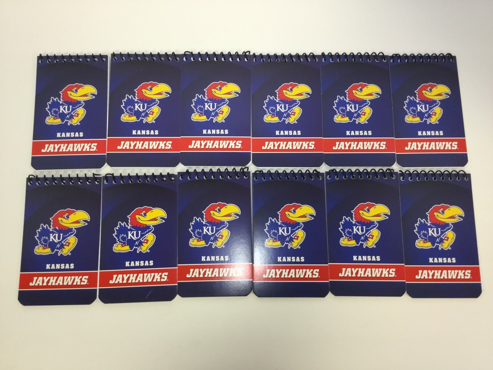 Kansas Jayhawks Memo Books, 3 x 5, College Ruled, 50 Sheets, Lot of 12