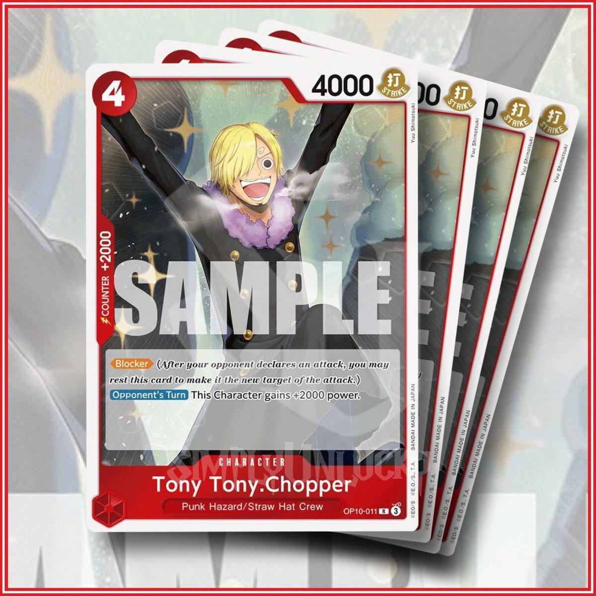 ONE PIECE TCG: Tony Tony.Chopper OP10-011 Rare x4 Royal Blood | eBay