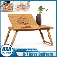 Bamboo Portable Folding Legs Laptop Notebook Table Bed Sofa Laptop PC Desk Stand