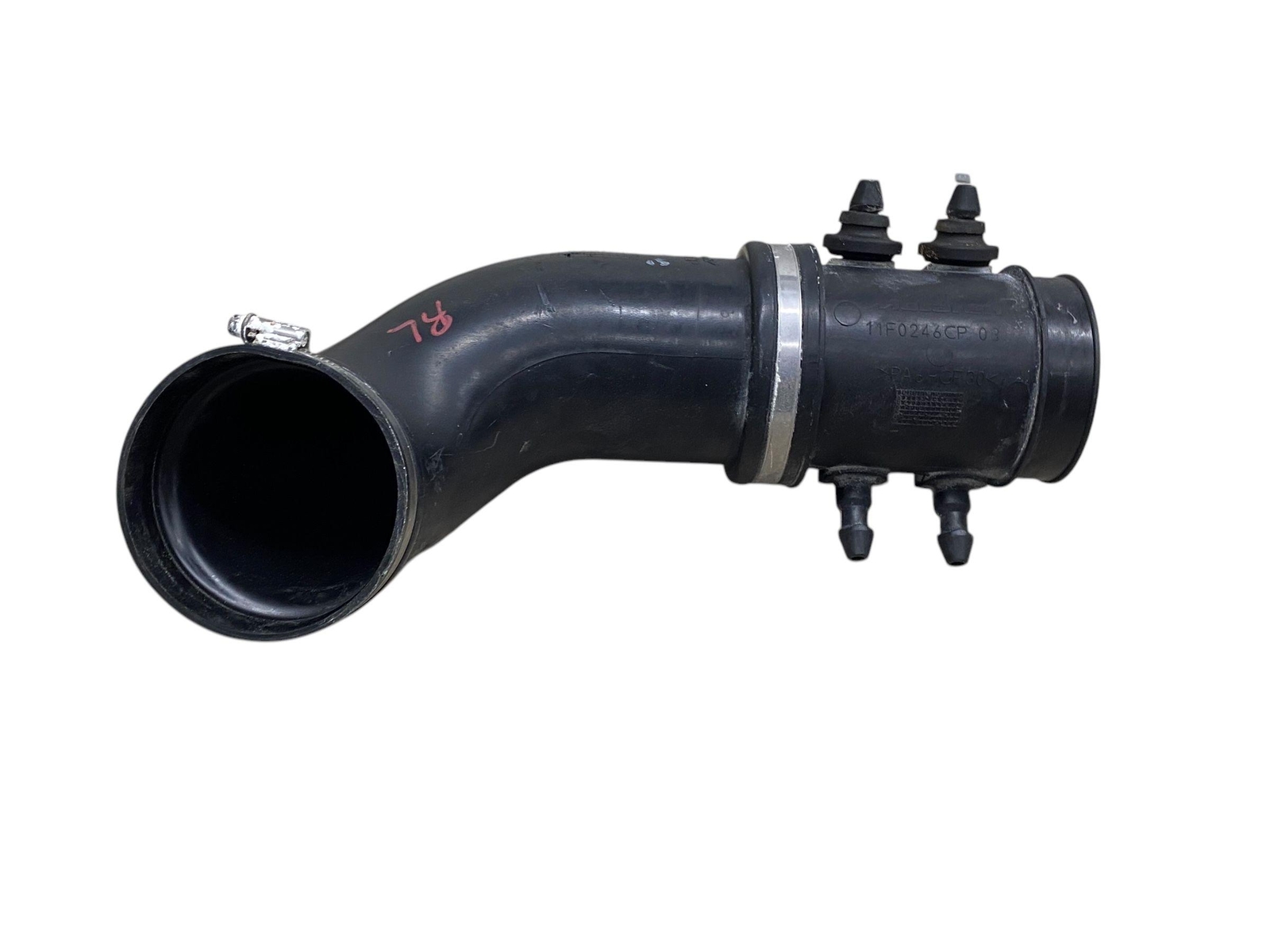 2018-2021 MCLAREN 600LT LEFT AIR INTAKE DUT TUBE HOSE W/ MASS AIR FLOW METER