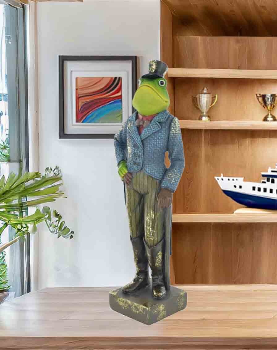 Toad Statue Vintage Novelty Decor Steampunk Fantasy Dapper Animals Boxed 25cm