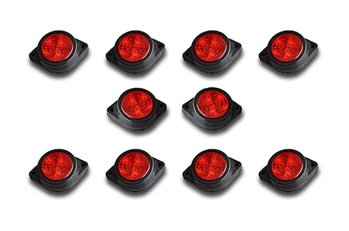 4 Feux LED Arrière Camion 24V - Rouge Et Ambre, Marqueurs Pour Remorque, Bus, HGV