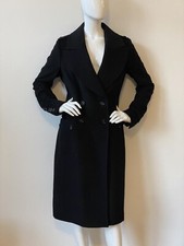 Burberry Prorsum Black 85% Wool 15% Cashmere Trench Style Double Breast Coat 46