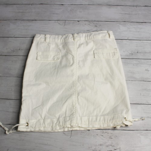 Sealy Vintage Girl's Utility Skirt Size 8 10 White Stretch Casual - Picture 3 of 10