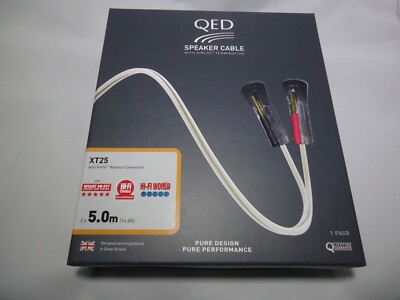 QED QE1464 XT25 PRE-TERMINATED Speaker Cable, 5 Meters (16.4 Feet), 1 PAIR