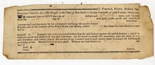 1830 New York Saratoga County Execution Document  Justice Levy & Receipts