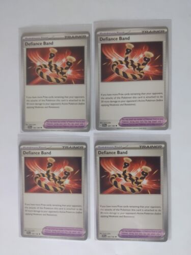 Defiance Band 169/198 - Scarlet Violet -  Pokemon - x4 Playset - Pack Fresh  - Picture 1 of 1