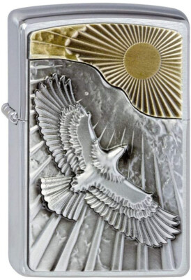 ZIPPO   Feuerzeug 2003192 Eagle Sunfly Emblem Adler