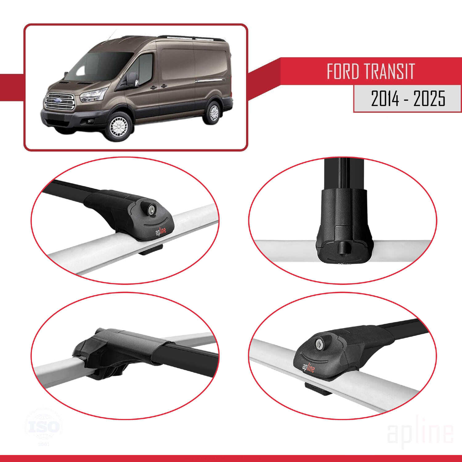 Barres de toit Ford Transit 2014-2025 solution manque de place utilitaire - 4
