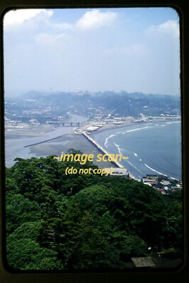 View over Enoshima, Japan in 1956, Kodachrome Slide e28b