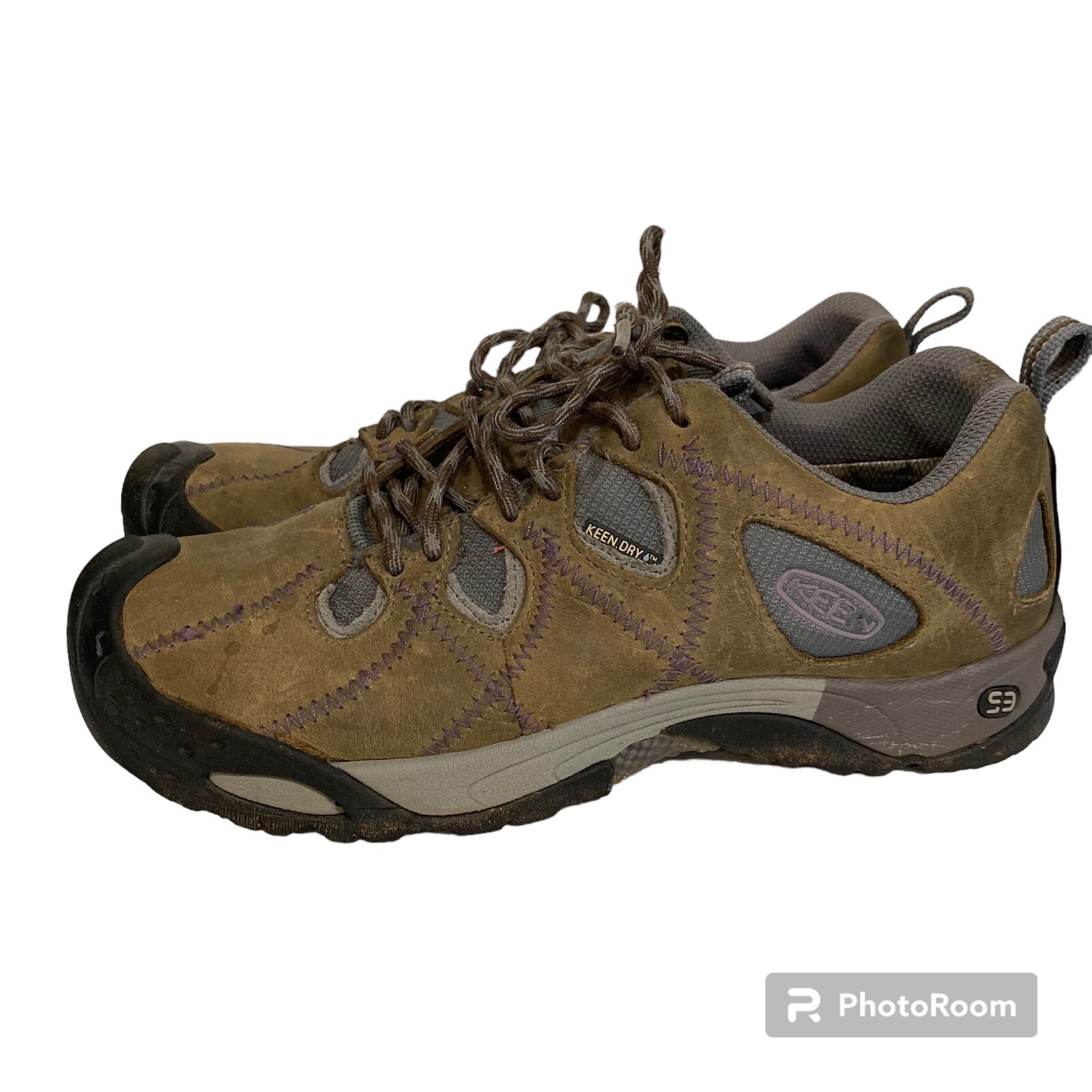 Keen Womens KeenDry Genoa Peak Size 7.5 Hiking Sneakers Nubuck Trail Shoes, image size:1600x1600